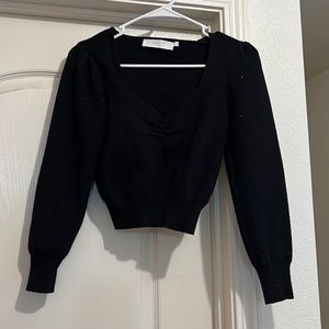 Black ASTR Crop Sweater